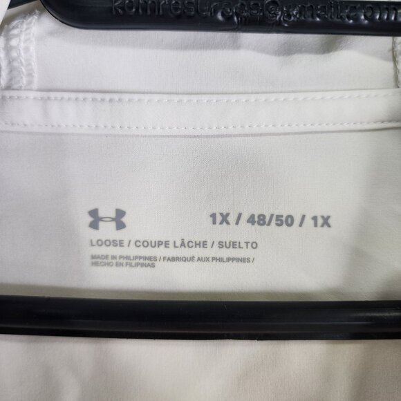 Womens White Under Armour Hooded Jacket Windbreaker Loose Fit Full Zip Size 1X - Picture 6 of 11